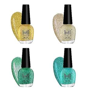 Buy MI Fashion Platinum Collection 12 ml each Set of 4 Glitter High ...