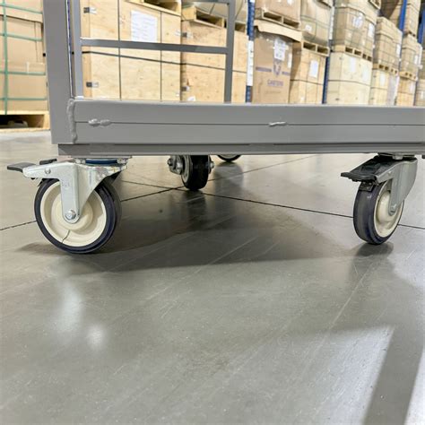 Heavy-Duty Industrial Warehouse Utility Cart with Shelving and Handle ...