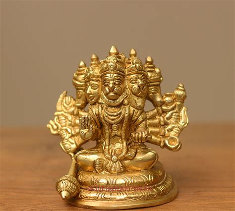 Brass Panchamukhi Hanuman – CottageArts India