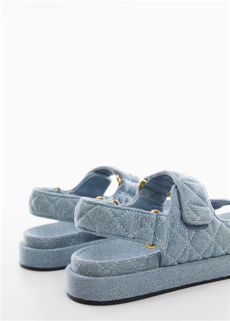 Padded denim sandals - Women | MANGO Montenegro