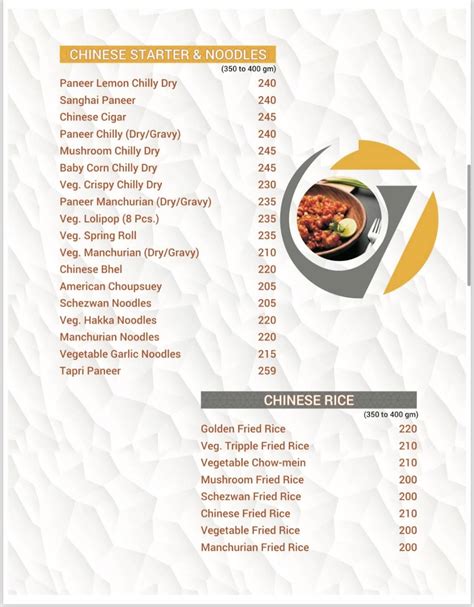Menu at SIX SEVEN RESTAURANT AND BANQUET, Ahmedabad