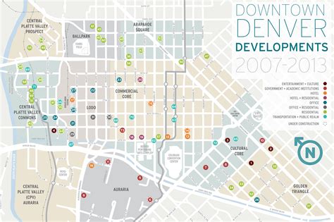 Map Of Downtown Denver Colorado Beautifully Restored Map Of Denver,