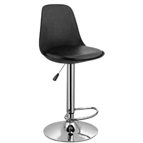 Buy Modern Bar Stool - Plastic Seat Bar Stool In Black Color
