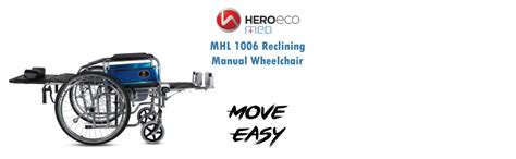 Hero Eco Med Reclining Commode Wheelchair MHL-1006 – Large foldable ...