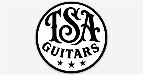 TSA Guitars Logo White by TSA Guitars | Die cut stickers | Sticker Mule ...