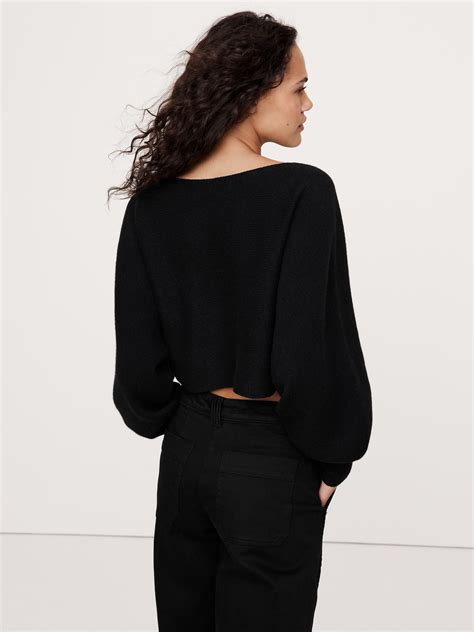 Midweight Cashmere Cropped Sweater | Banana Republic