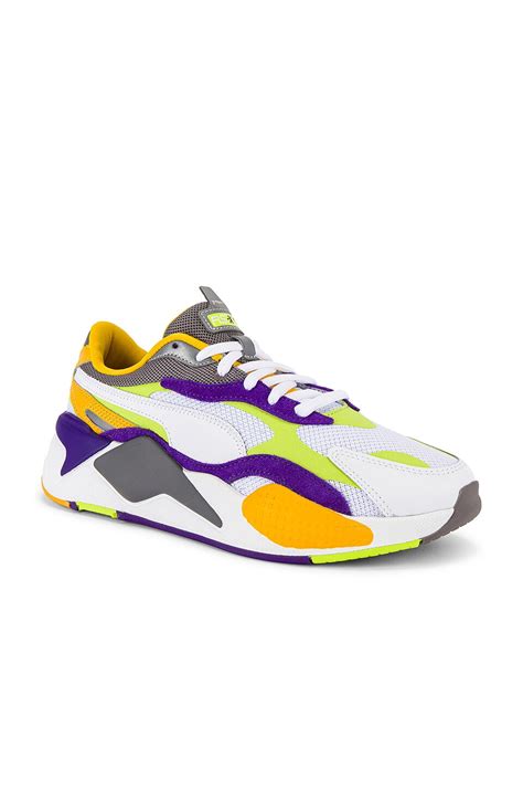 Puma Select RS-X3 Level Up Sneaker in Puma White & Limepunch | REVOLVE