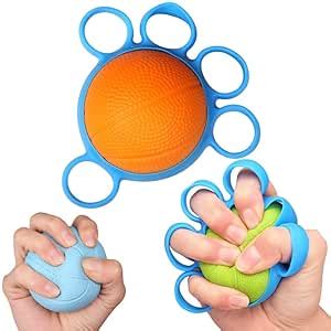 Buy Finger Exercise Ball, Grip Ball Hand Therapy Squeeze Relief Stress ...