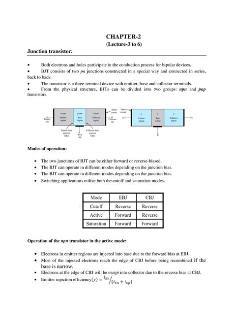 Junction FET and amplifier circuits - electronic circuits - Studocu