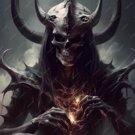 Premium Photo | Goddess of darkness horror fantasy illustration the ...