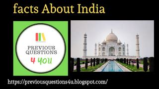 University Assistant Previous Questions on Facts about India|Facts ...