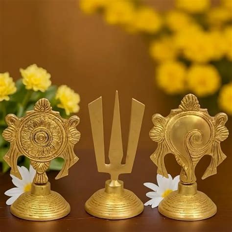 Buy Nexplora Industries Pvt. Ltd. Brass Showpiece of Shankh Chakra ...