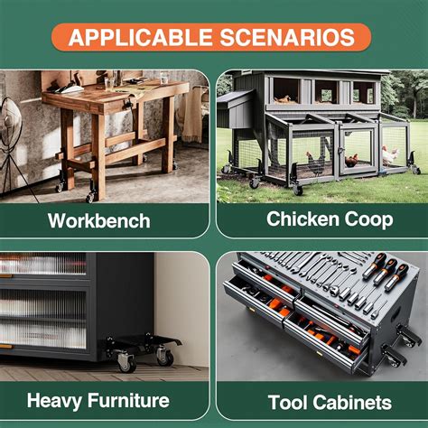 DOZAWA Workbench Casters Kit, 660 Lbs Retractable Casters India | Ubuy