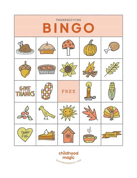 Printable Thanksgiving Bingo Game Free Thanksgiving Bingo Cards Fall