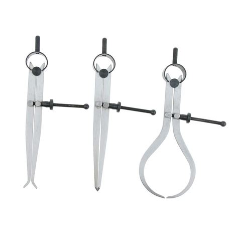 JAIBROS Spring caliper inside outside divider 8 inch set of 3 types ...
