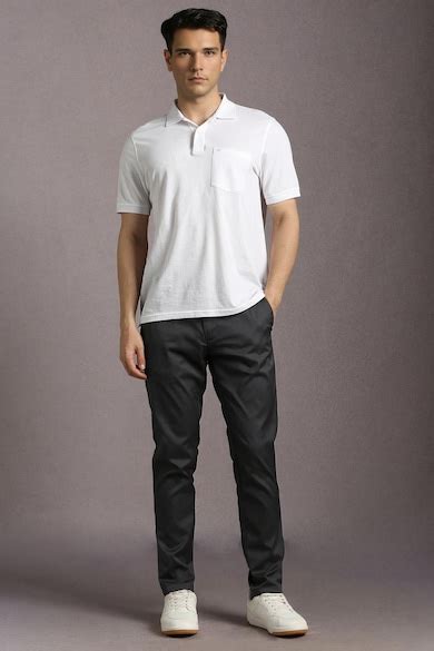 Buy Men Grey Textured Flat Front Casual Trousers Online - 39973710 ...