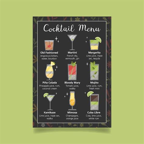 Page 4 | Drink menus Images - Free Download on Freepik
