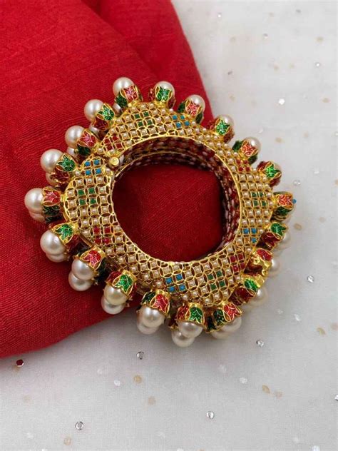 Buy Rajasthani Meenakari Bangles for Women – Gehna Shop