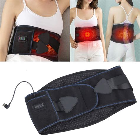 Vibration Massage Belt, Adjustable 3 Gears Timing Heating Waist Belt ...