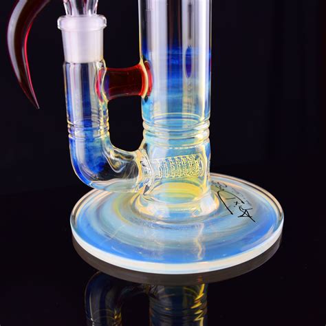 Apix - Baller Gridded Stemline Fume Tube - 18mm - 18" Tall | Sherlocks Glass & Dispensary