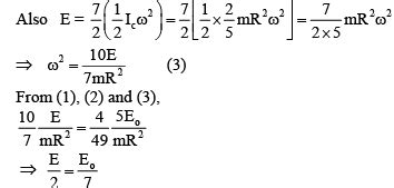 A solid uniform sphere rotating about its axis with kinetic energy Eo ...
