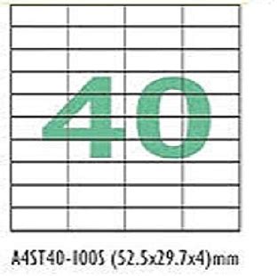 STICKER LABEL A4 40 UPS 100 SHEET • Benir e-Store Solutions