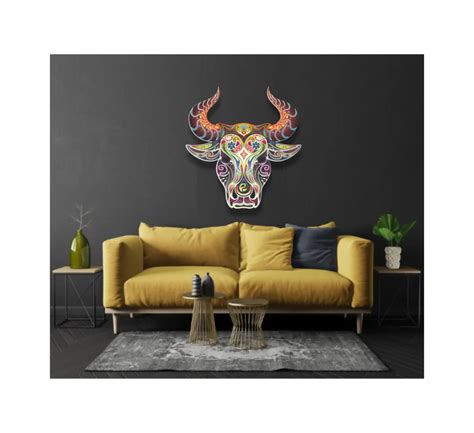 Multicolor Bull Head on Steel SWA 009 – Shaakh