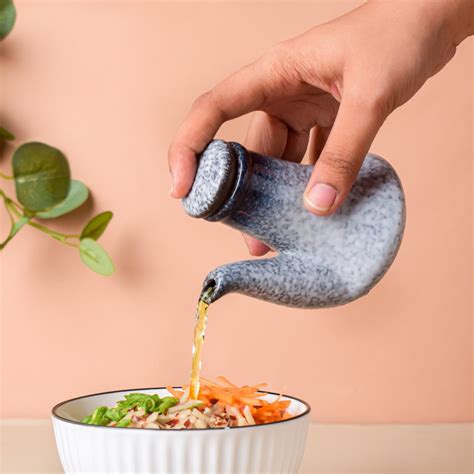 Pebble Glazed Vinegar Pot 150ml Online - Premium Oil Bottle | Nestasia