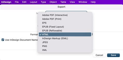Image result for Export InDesign to HTML