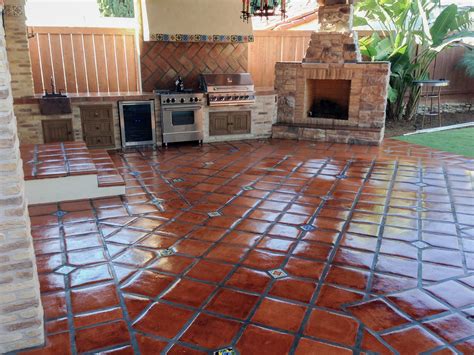 Spanish Mission Red - Handcrafted Floor Tiles | Patio flooring, Outdoor ...