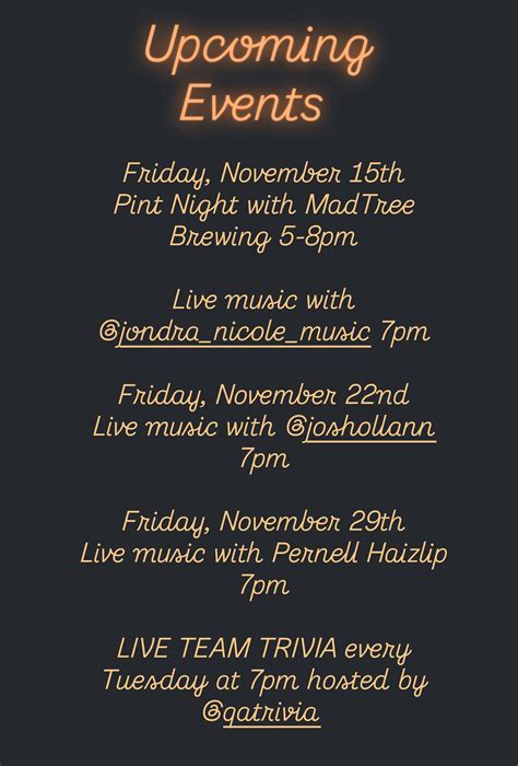 Pint Night with Madtree Brewing and Live Music with Jondra Nichole at ...