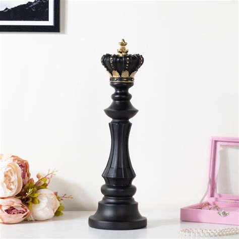 Chess King Showpiece Black 15 Inch Online - Premium Decor Object | Nestasia