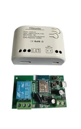 Yitouniu 1 Channel Tuya Smart Life WiFi Momentary Inching Self-Locking ...