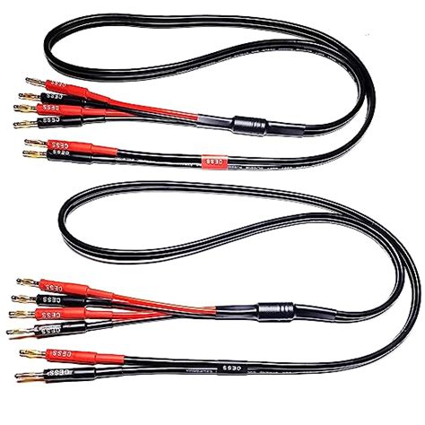CESS-106-3f Bi-Wire Banana Plug Splitter Speaker Cable, 2 Banana Plugs ...