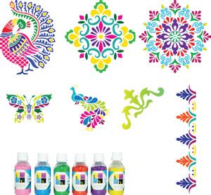 SWAG STATION Mandala Rangoli Stencil Big Size (Set of 7 Stencil, 6 ...