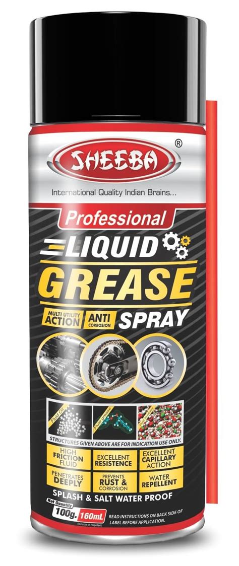 SHEEBA Liquid Grease Spray I High Viscous I Lubricates I Frees Sticky ...