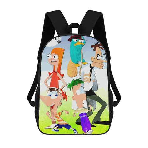 Phineas And Ferb Backpack, 17-inch anime theme backpack - Walmart.com