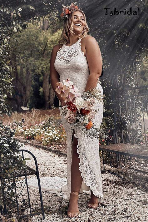Buy Tsbridal Bohemia Mermaid Wedding Dresses Lace Bridal Dresses Beach ...