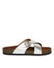 Buy Silver-Toned Flat Sandals for Women by MOZAFIA Online | Ajio.com