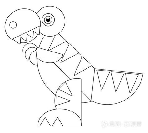 恐龙简笔画图片素材大全_动物简笔画