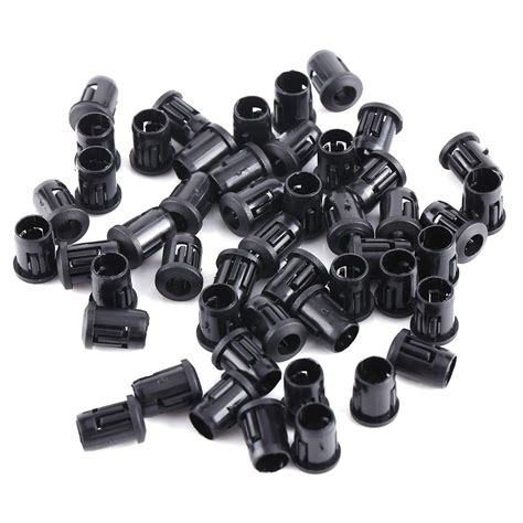 50Pcs LED Holder, Plastic Black LED Lamp Holder Light-Emitting Diode ...