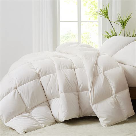 Homemate Goose Feather Down Comforters Duvet Inserts Queen Size - White ...