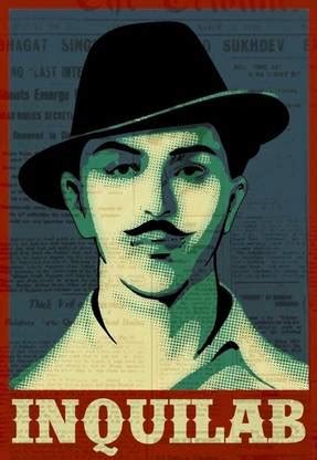 Poster Bhagat Singh Inquilab sl1025 (Wall Poster, 13x19 Inches, Matte ...