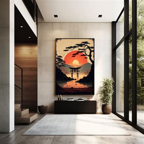 Japanese Landscape Wall Art Canvas, Japanese Landscape Art, Japanese ...