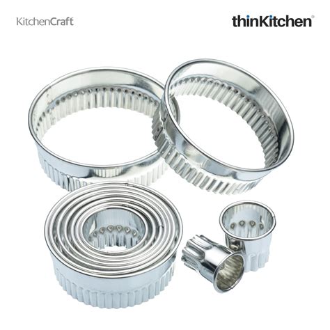 Buy KitchenCraft Fluted Cutters With Metal Storage Tin Online|thinKitchen