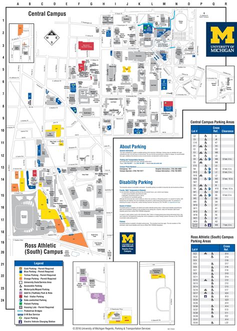 Ann Arbor - University of Michigan campus map