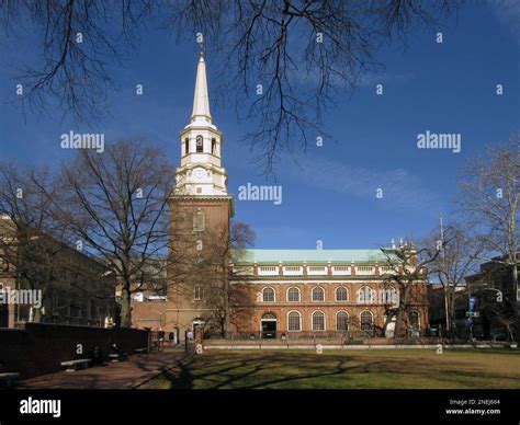 Christ Church in Old City in Philadelphia, founded in 1695 and site of ...