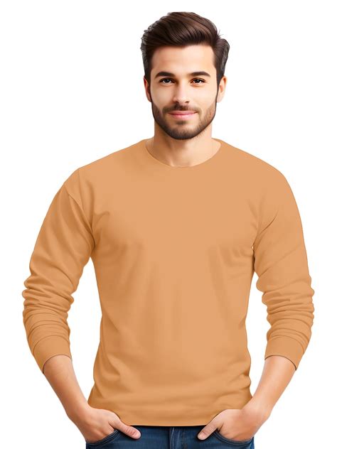 Peach | ACTION series | Full Sleeve T shirt for Men – Shop Ghumakkad