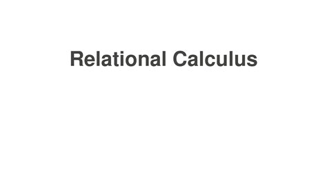 Image result for Relational Calculus Ai Database