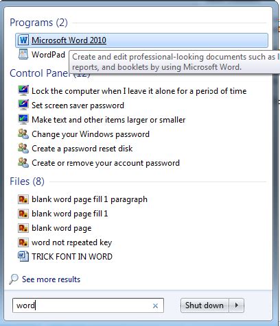 Open MS Word 的图像结果